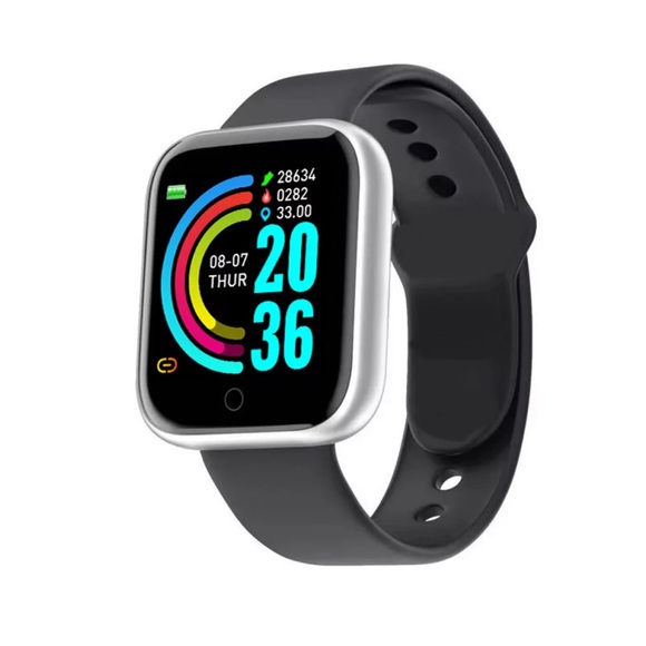 NEW - Black Smart Watch - Health Fitness Tracker - Picture 2 of 6